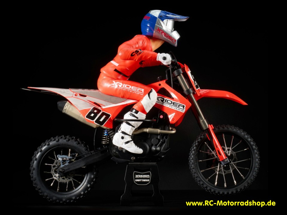 SAG-ARR-RD: X-Rider 1:4 Cross-Motorrad SAGITTARIUS ARR rot mit elektr. Gyro SAG-ARR-RD